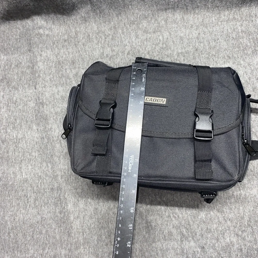 CADeN‎ Camera Bag Case Shoulder Strap Large Black Red Pockets Nikon Canon Sony